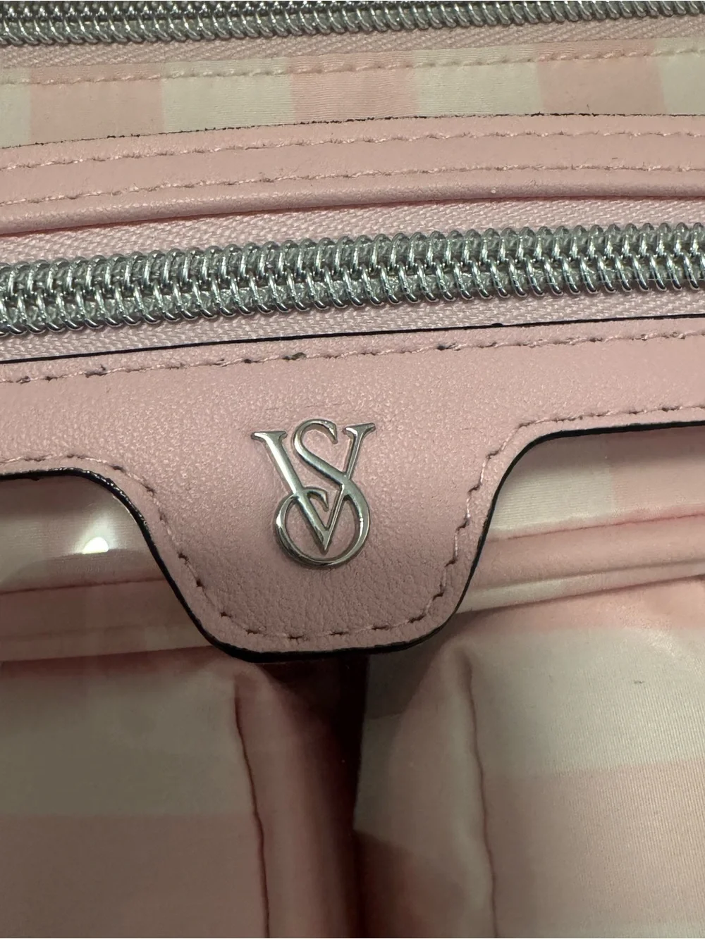 Victoria's Secret Pink Clear Double-Compartment Makeup Organizer